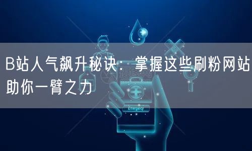 B站人气飙升秘诀:掌握这些刷粉网站助你一臂之力
