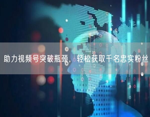 助力视频号突破瓶颈,轻松获取千名忠实粉丝