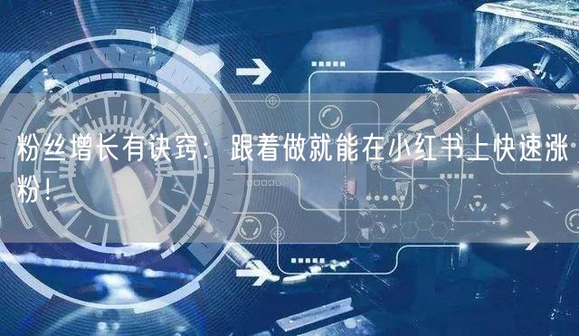 粉丝增长有诀窍:跟着做就能在小红书上快速涨粉!