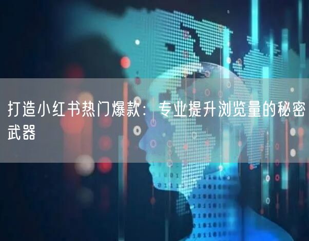 打造小红书热门爆款:专业提升浏览量的秘密武器