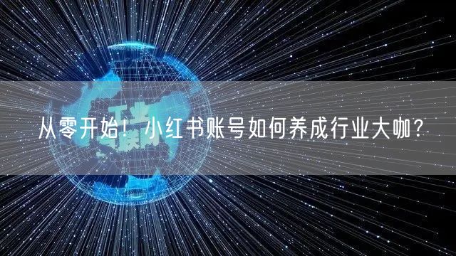 从零开始!小红书账号如何养成行业大咖?