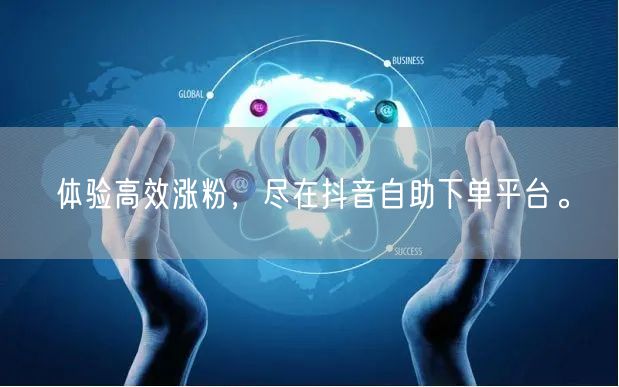 体验高效涨粉，尽在抖音自助下单平台。