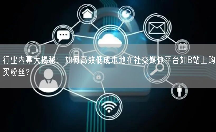 行业内幕大揭秘：如何高效低成本地在社交媒体平台如B站上购买粉丝？